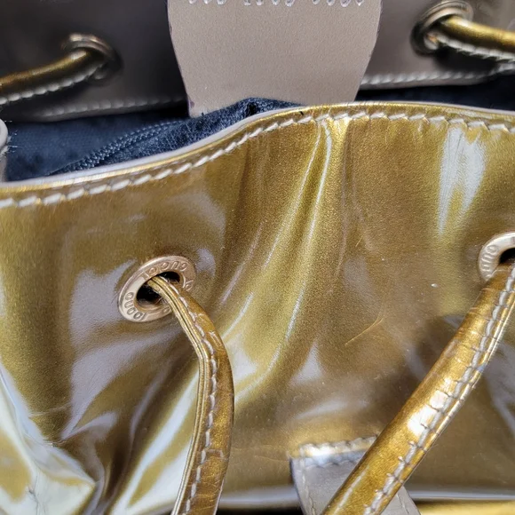 Vintage Gucci Backpack Bamboo Gold - Picture 5 of 13